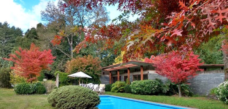 Pucón, preciosa casa en condominio a 10 mins de Pucón - 03 casa condominio rio trancura pucon piscina otono